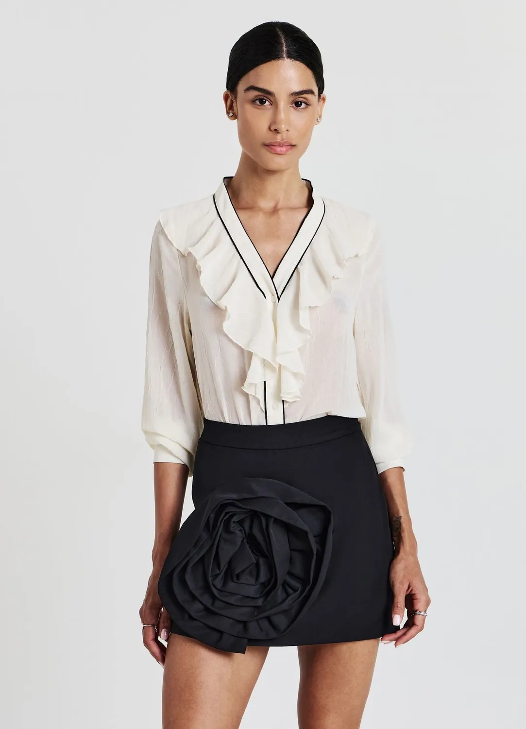 Calliope blouse rouches femme manches longues