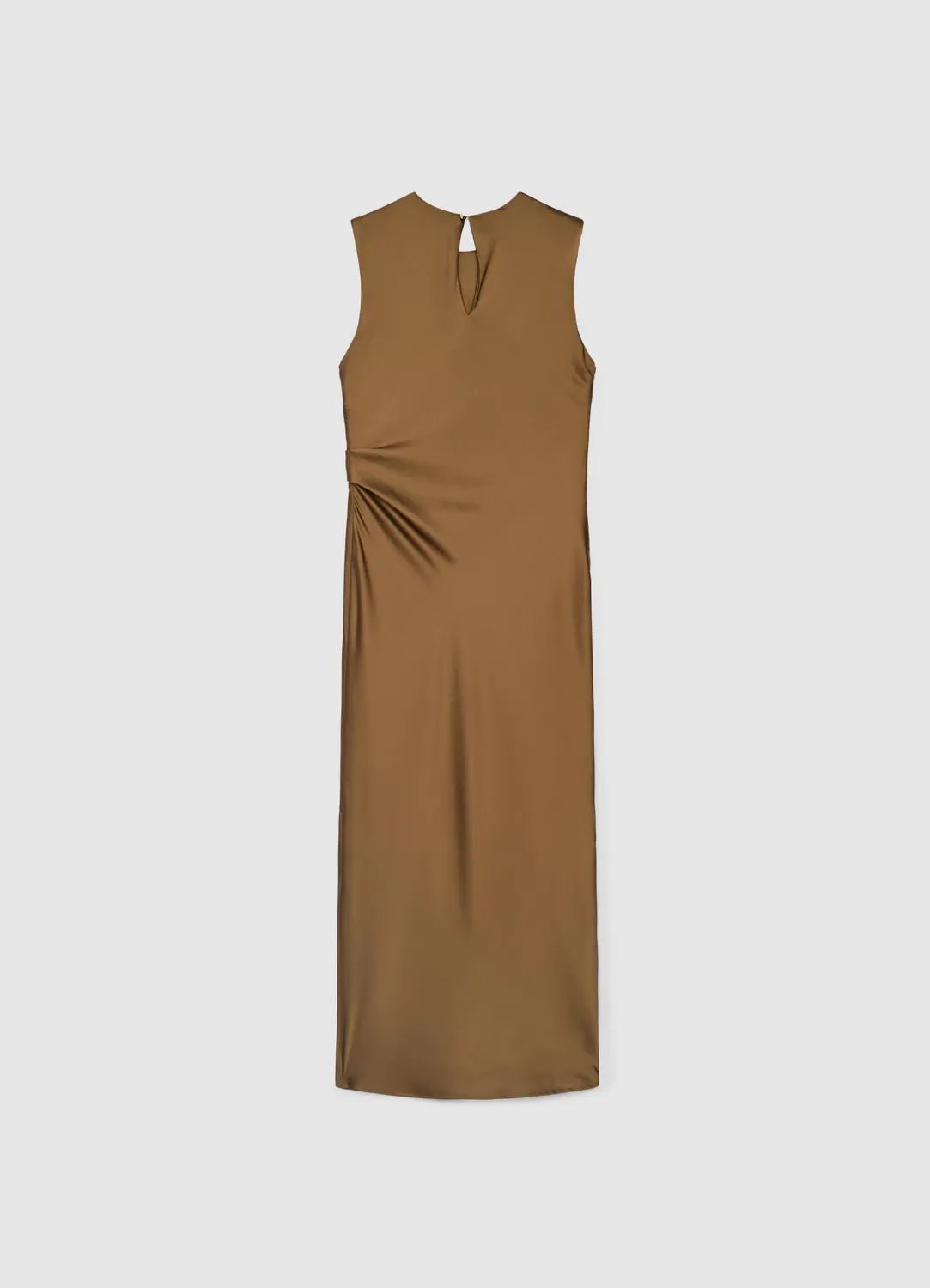 Calliope Atelier robe longue drapée à anneau unie