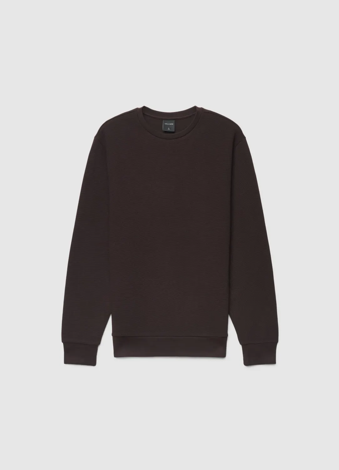 Calliope sweat col rond uni homme coton