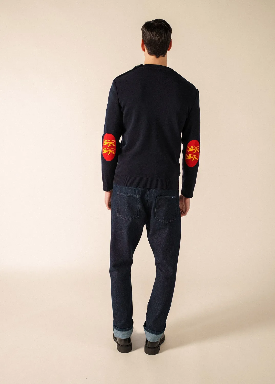 Saint James Mondiovision pull navy laine homme