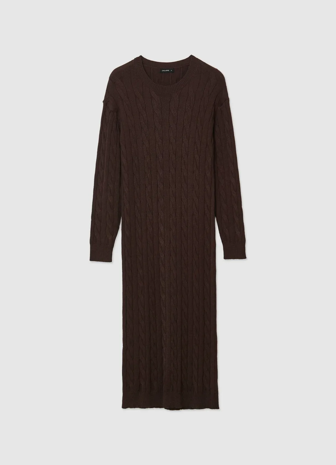 Calliope robe longue torsades col rond femme