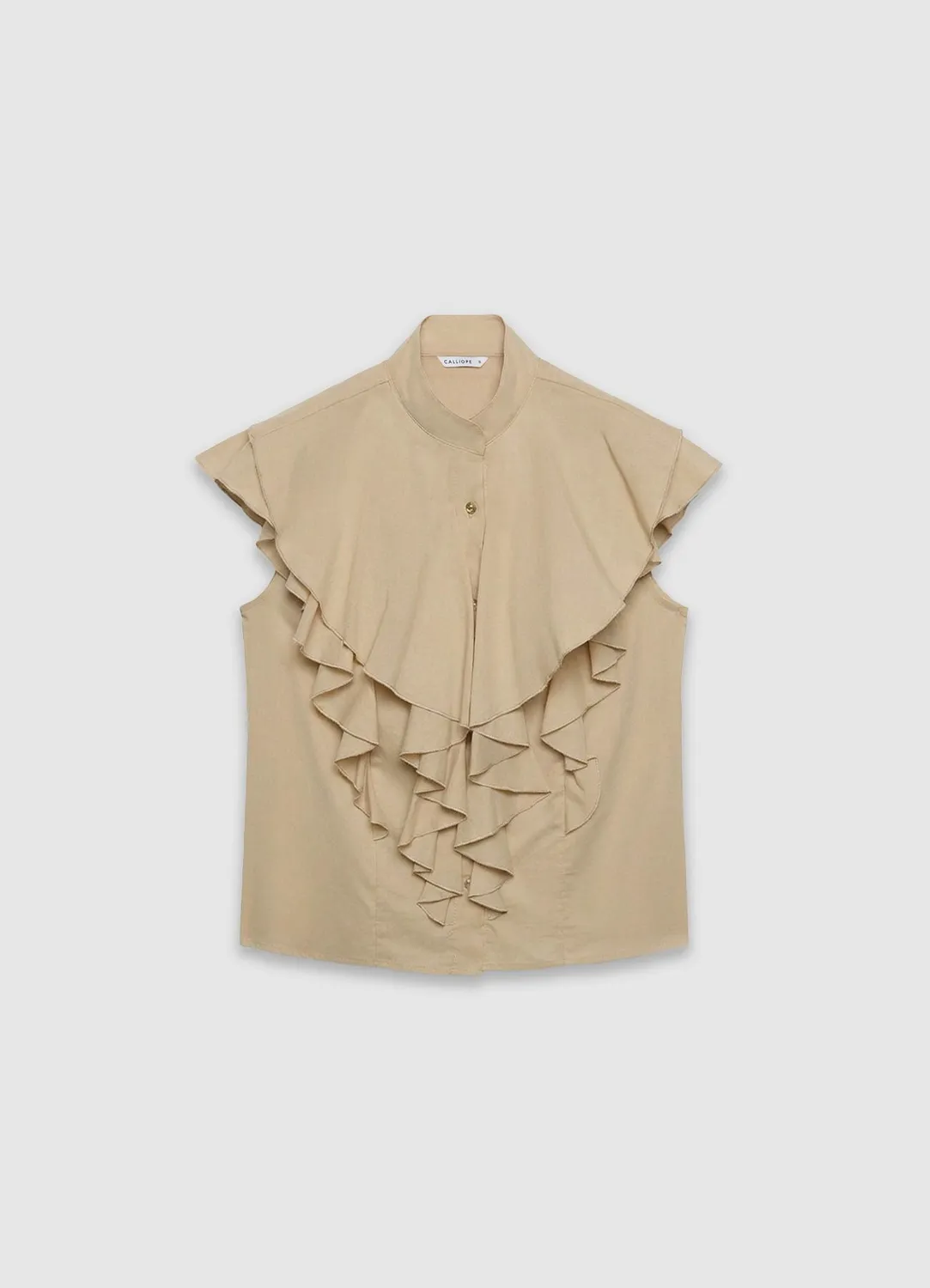 Calliope Blouse Volants Femme Col Classique Regular