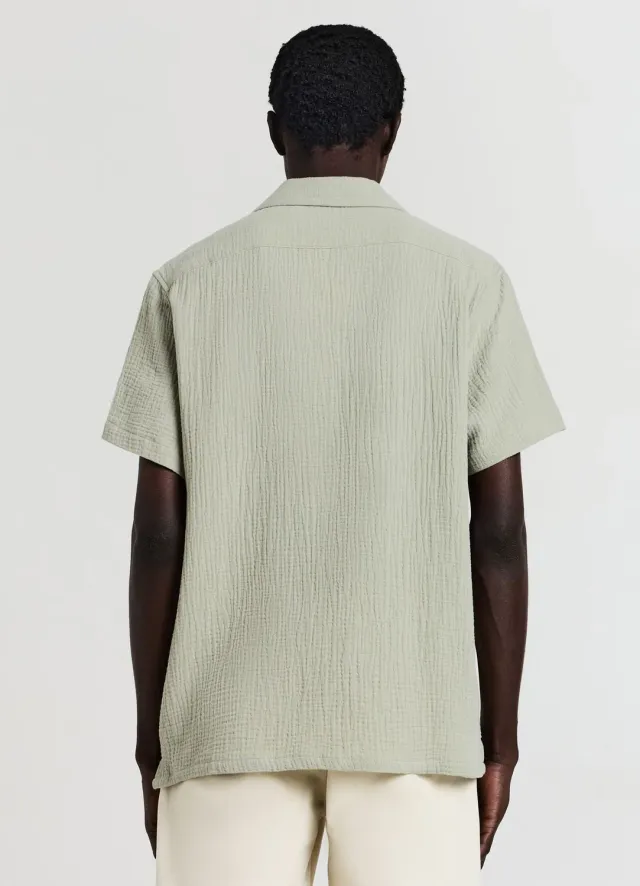 Calliope chemise bowling homme coton manches courtes