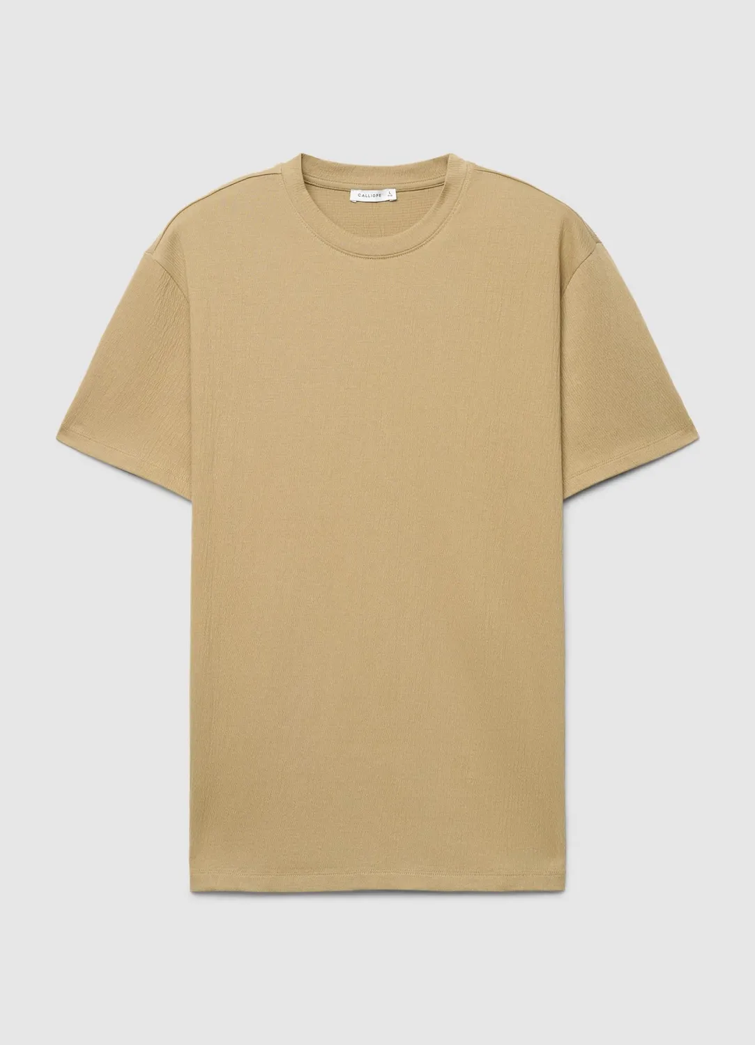 Calliope T-shirt homme uni col rond manches courtes
