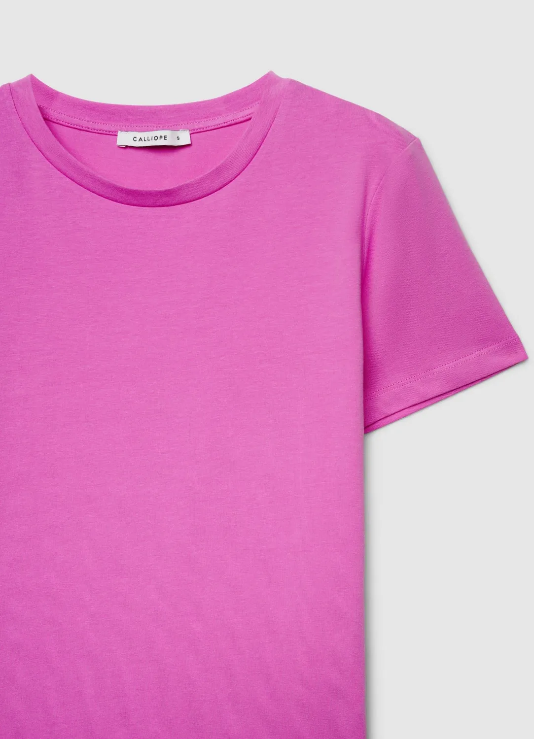 Calliope t-shirt col rond femme S coton uni