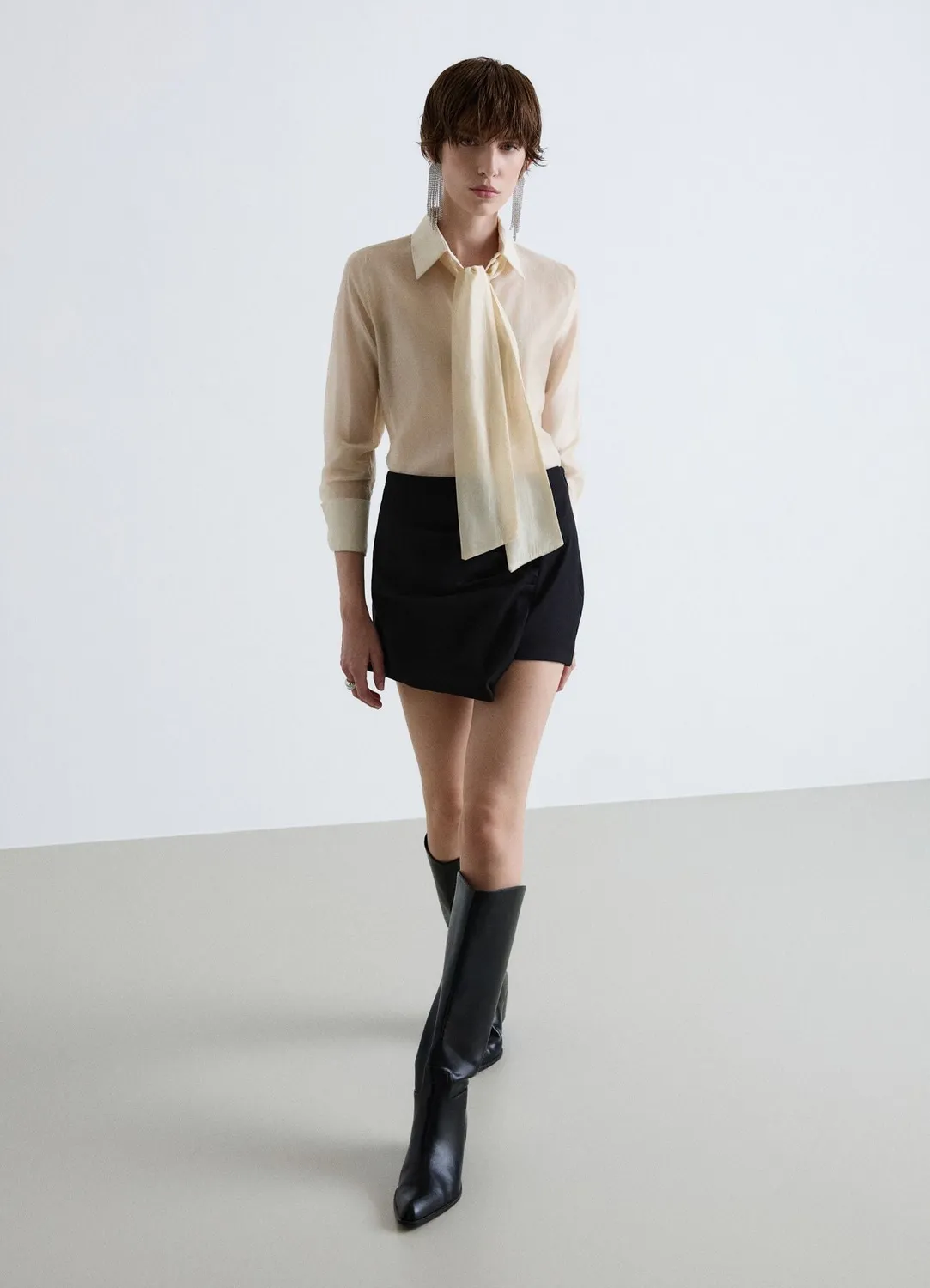 Calliope Short Pantagonna Plis Short Femme Uni Coupe Reguliere
