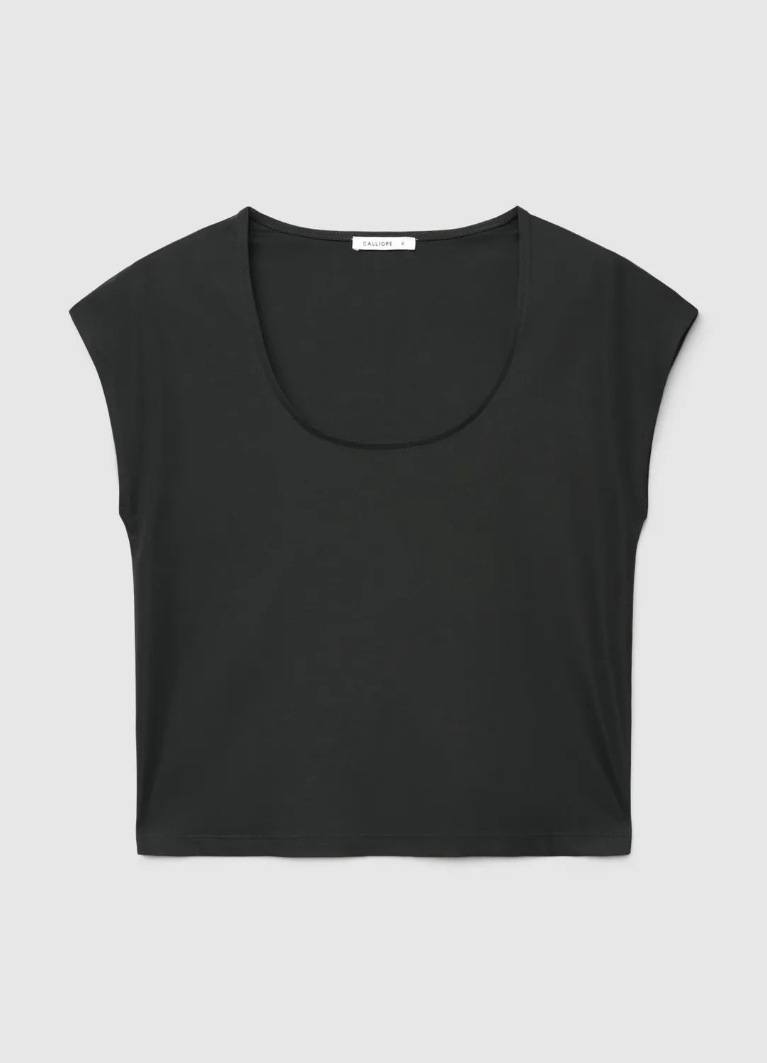 Calliope T-shirt ailettes femme col rond uni