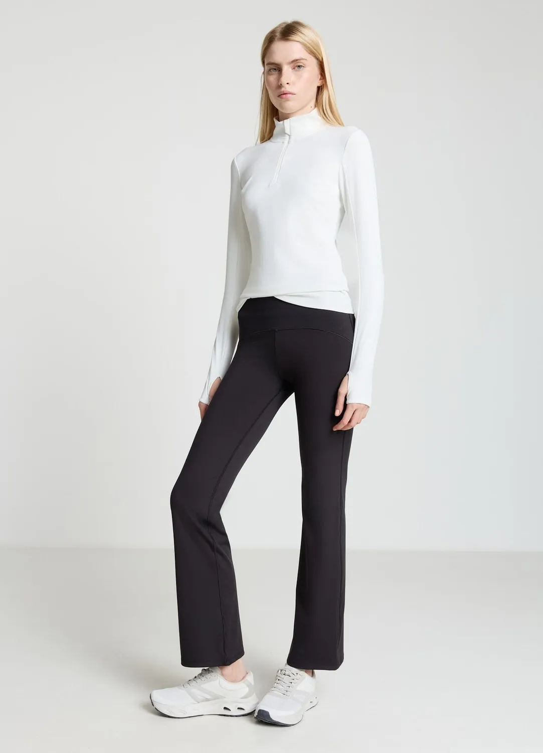 Calliope leggings flare femme taille haute uni