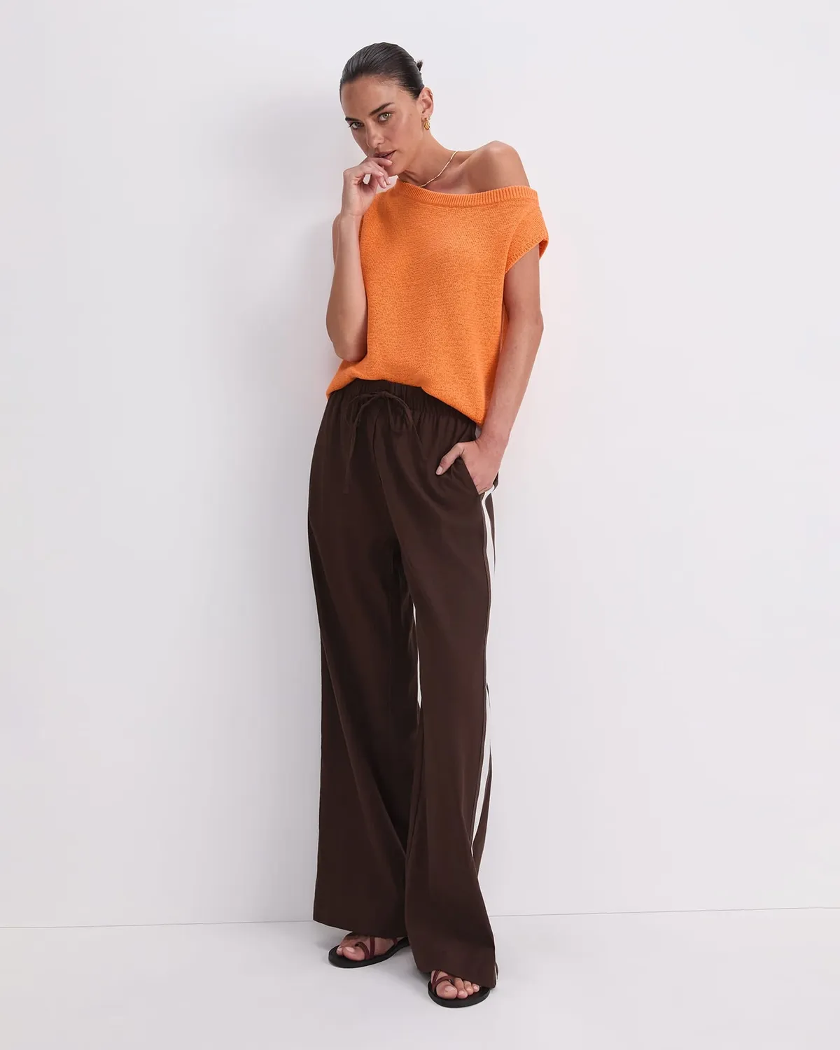Sportscraft Josie Asymmetric pull coton femme col ouvert