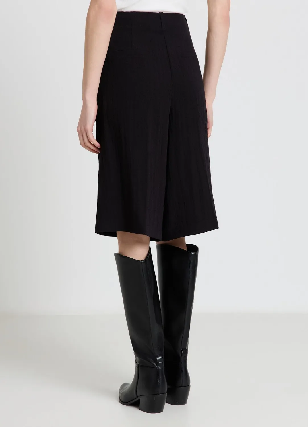 Calliope short bermuda femme uni genou taille haute