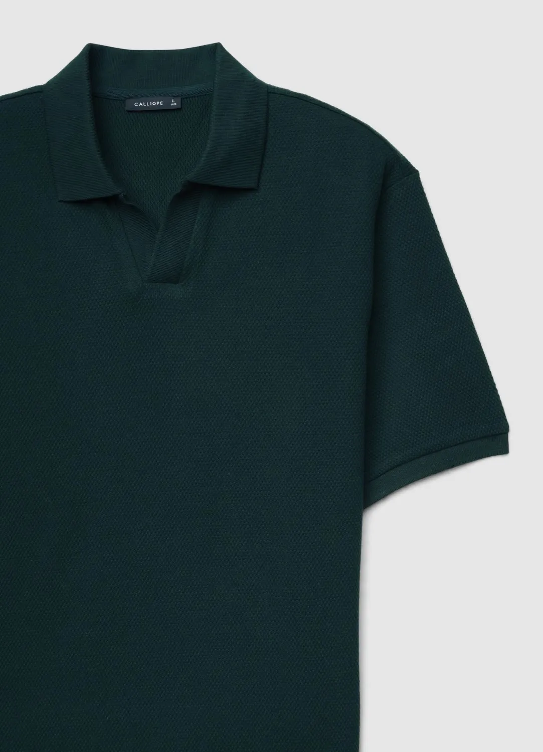 Calliope t-shirt polo homme col V sans boutons