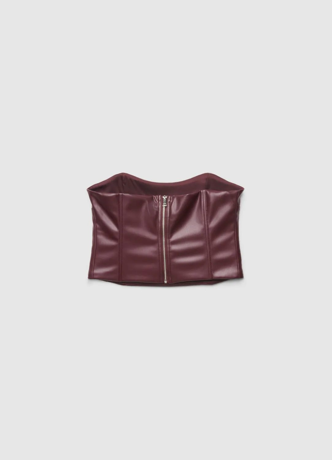 Calliope top bustier sans bretelles femme zip