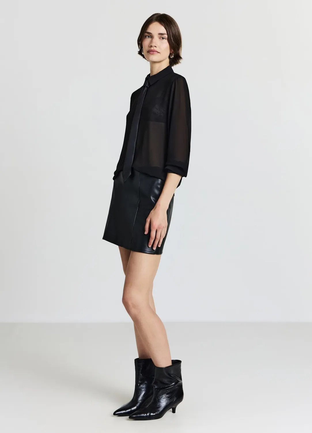 Calliope skort effet cuir femme jupe-short