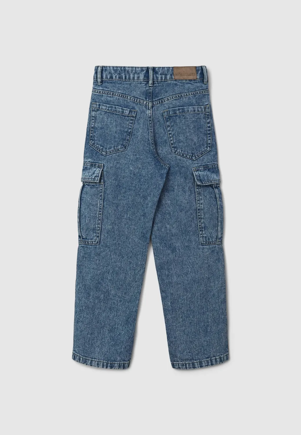 Calliope Jean loose cargo garçon bouton zip