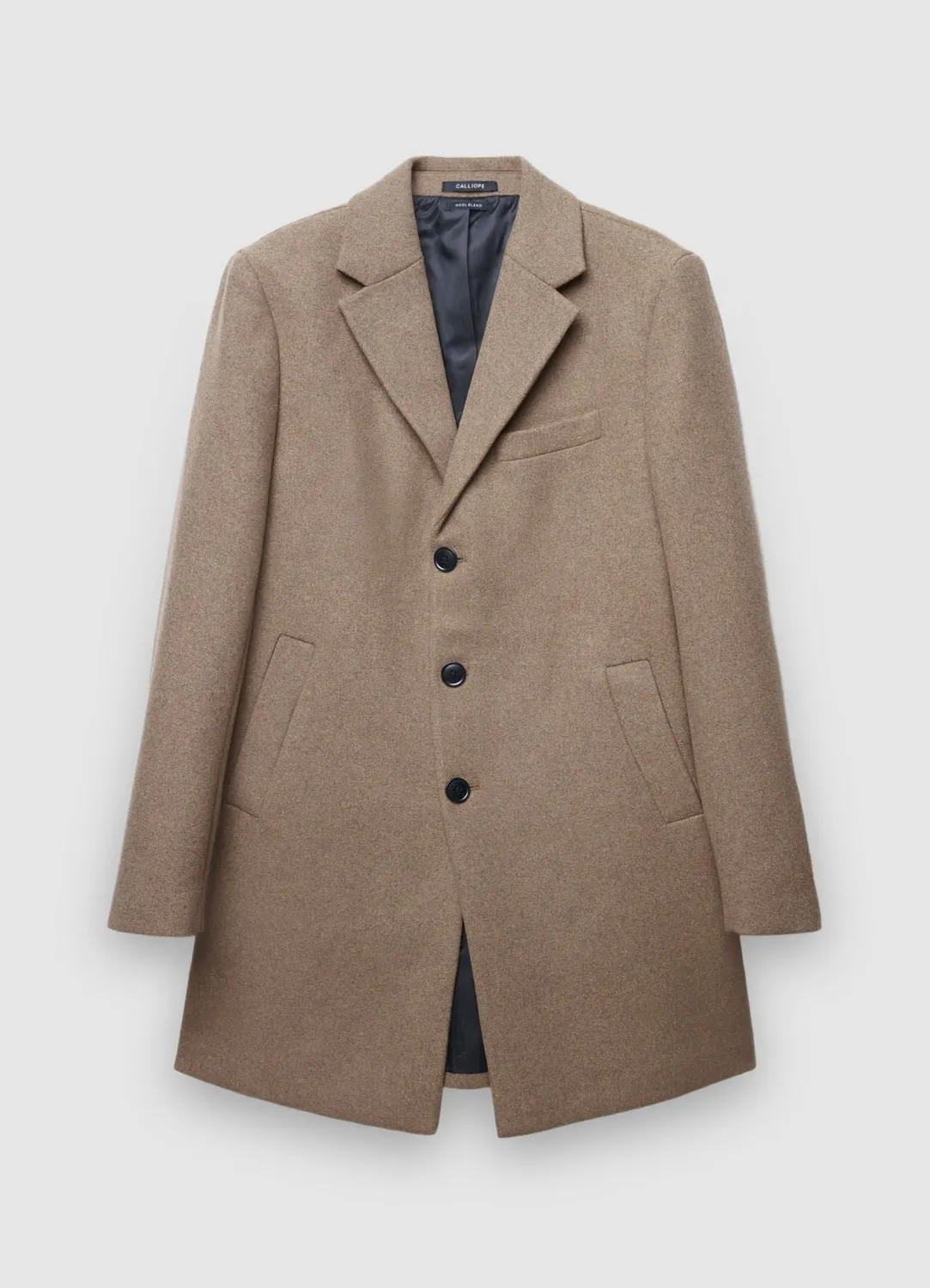 Calliope manteau monopetto homme trois boutons uni