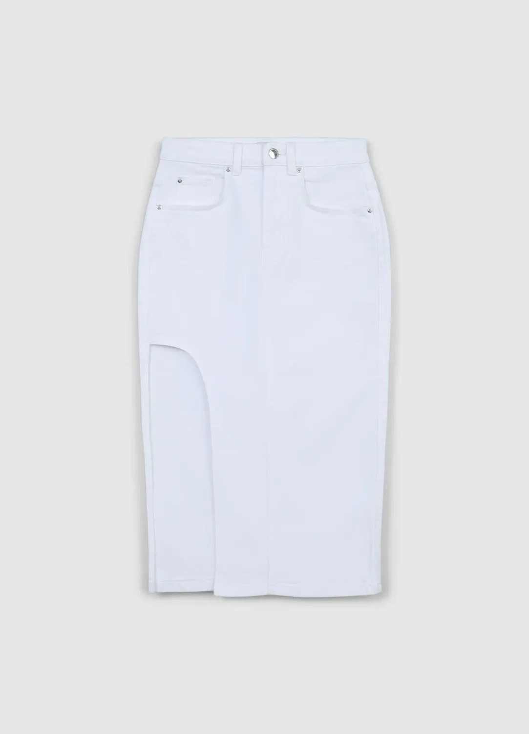 Calliope Jupe midi denim fendue femme 5 poches