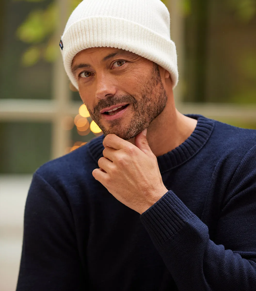 Cocorico Bonnet Homme Écru taille unique mérinos