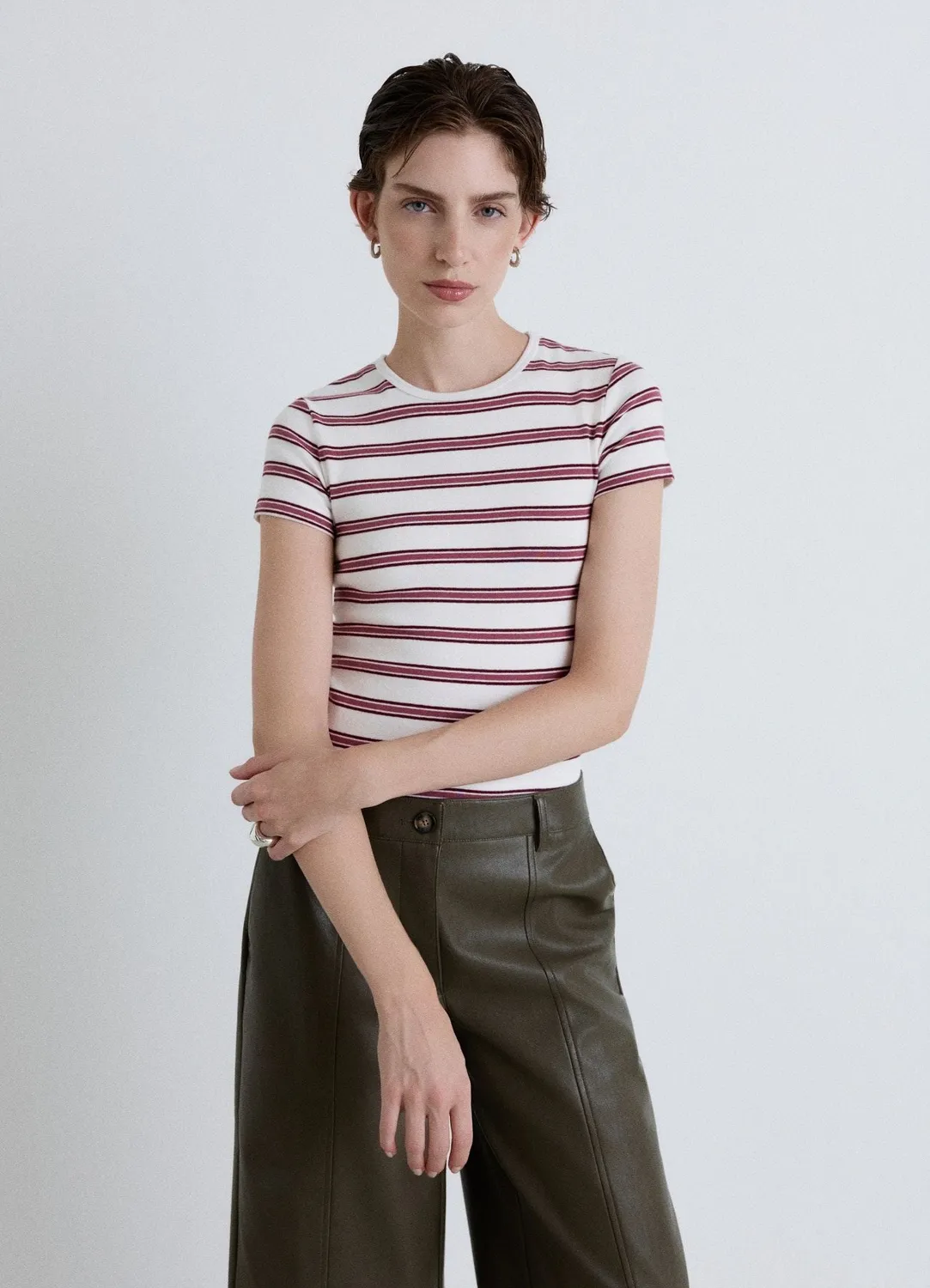 Calliope t-shirt rayé femme col rond manches courtes