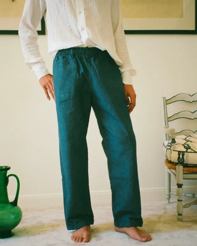 Erevan Mistral pantalon canvas indigo droit