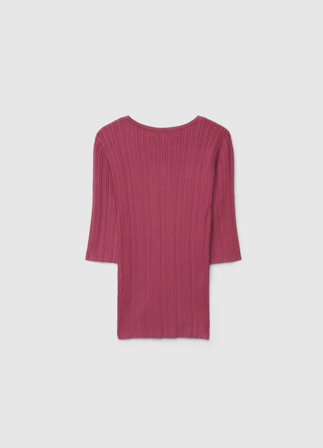 Calliope t-shirt côtelé femme col rond uni