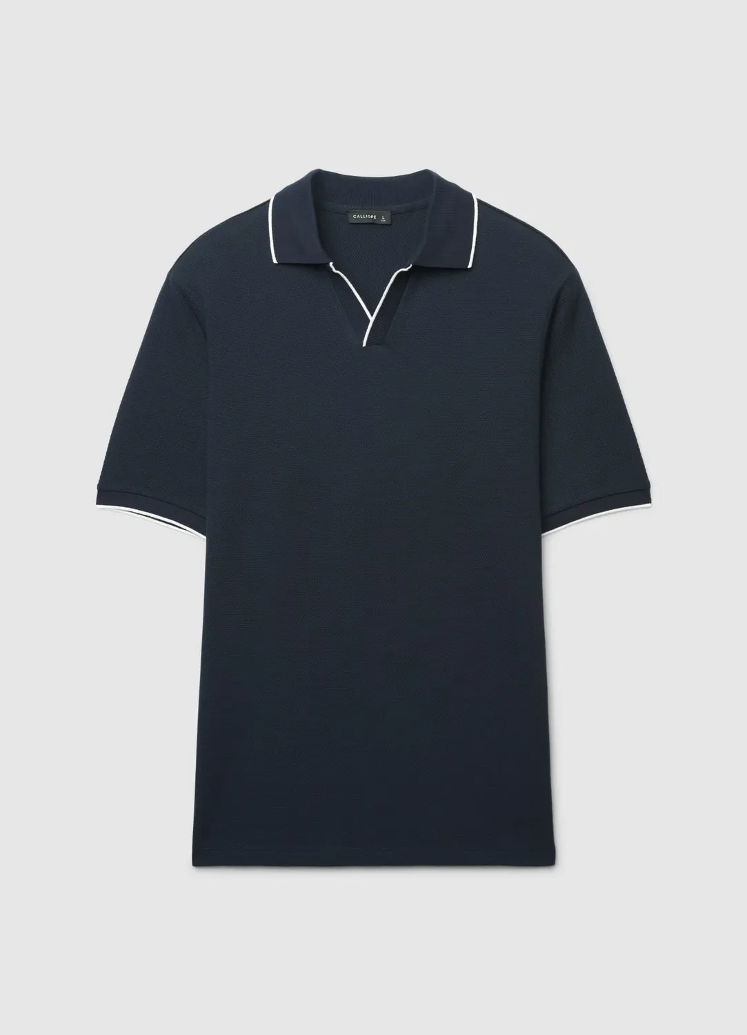 Calliope polo piquet homme taille L col contrasté
