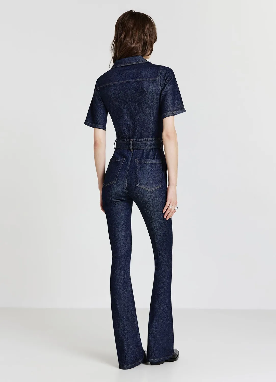 Calliope combinaison denim femme poches ceinture