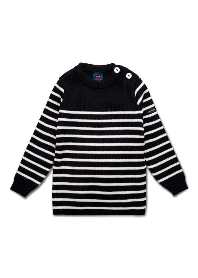 Saint James Moussaillon pull marin bébé navy laine