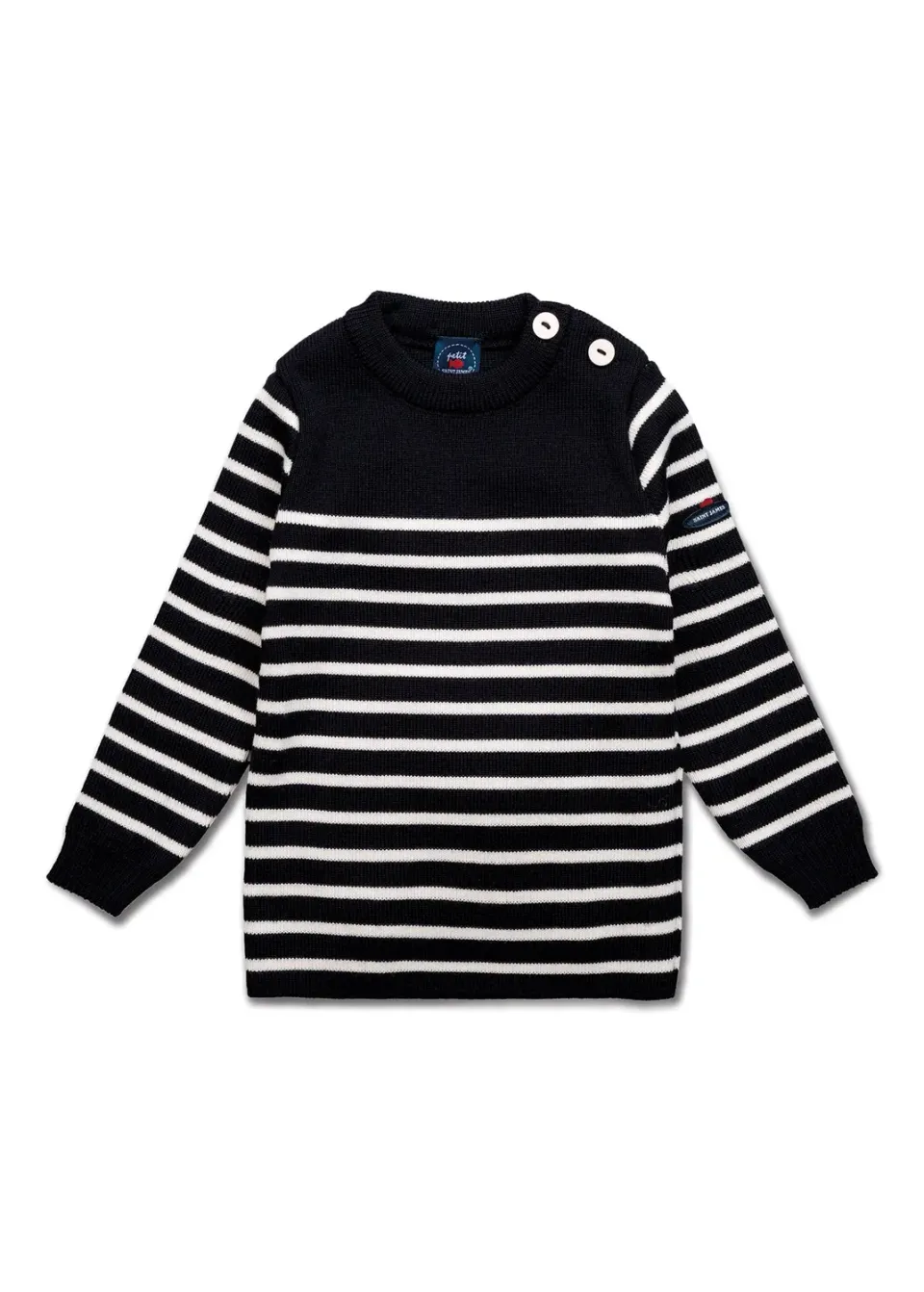 Saint James Moussaillon pull marin bébé navy laine
