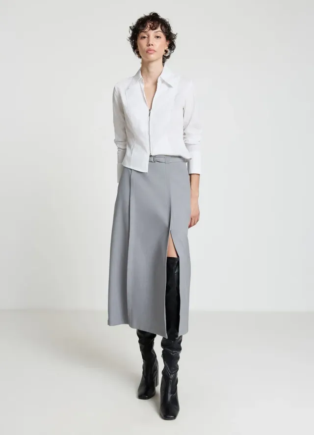 Calliope Jupe portefeuille femme fente ceinture