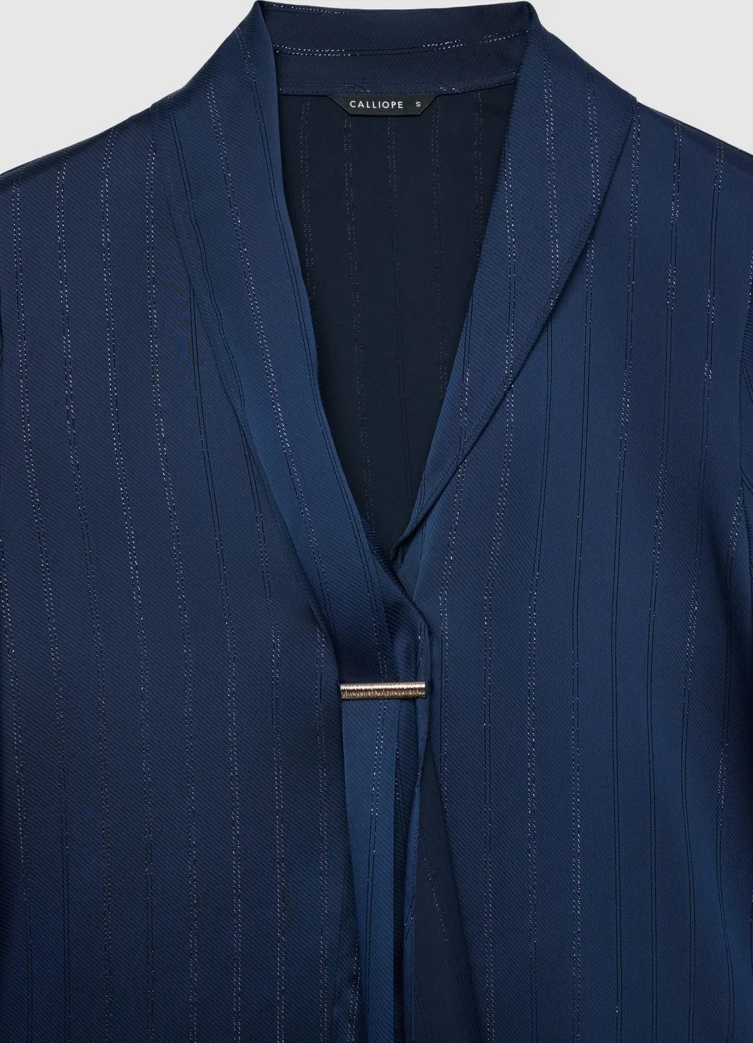 Calliope Châle blouse femme rayé col V