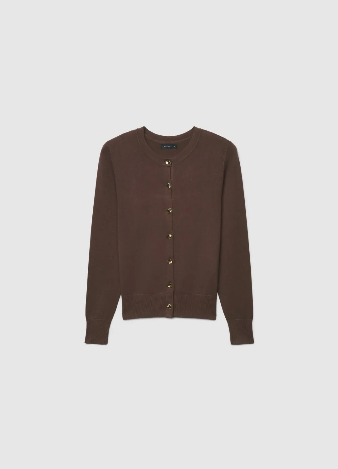 Calliope cardigan boutons femme col rond uni