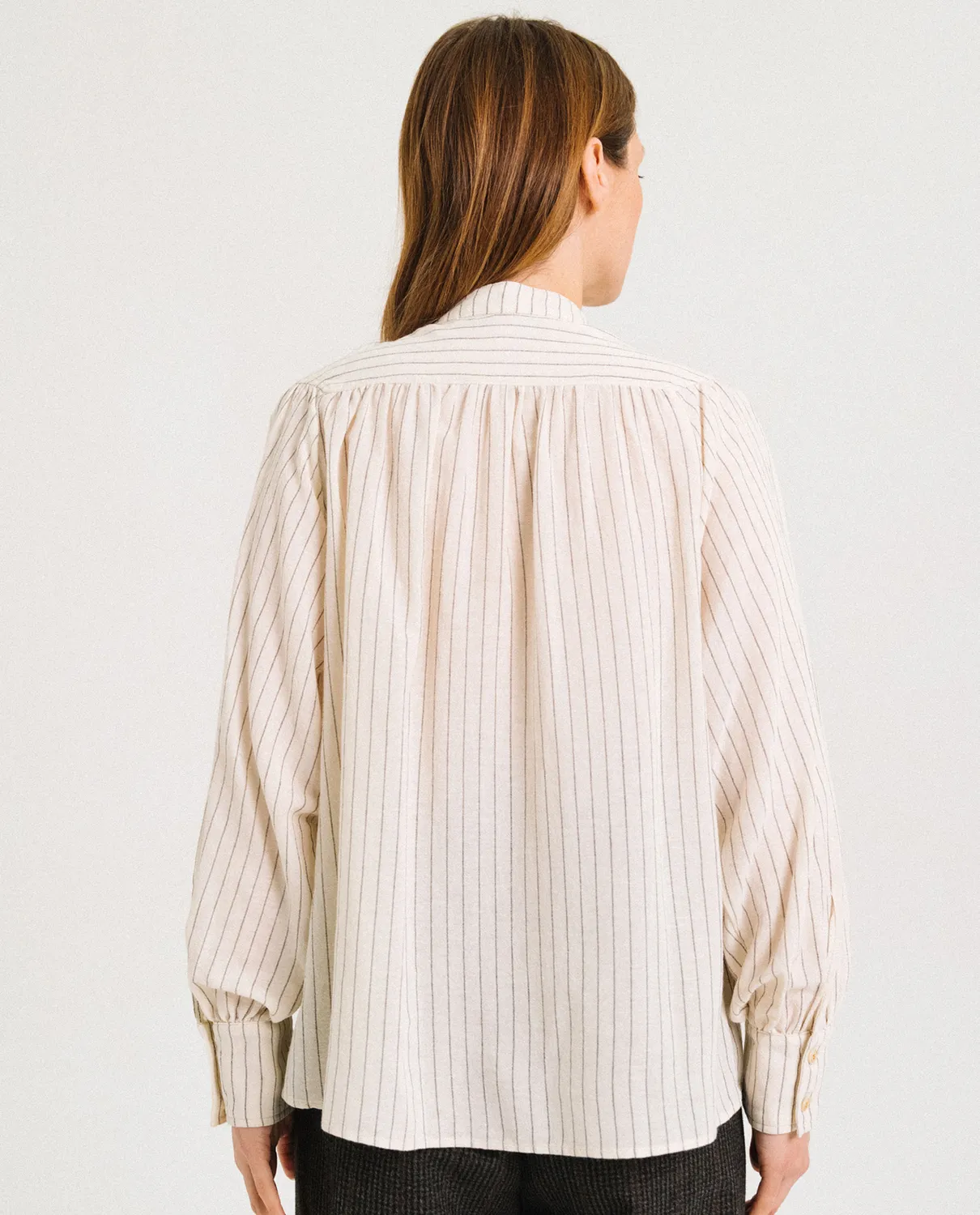 TINSELS FOREST ISOBELA blouse rayée brodée