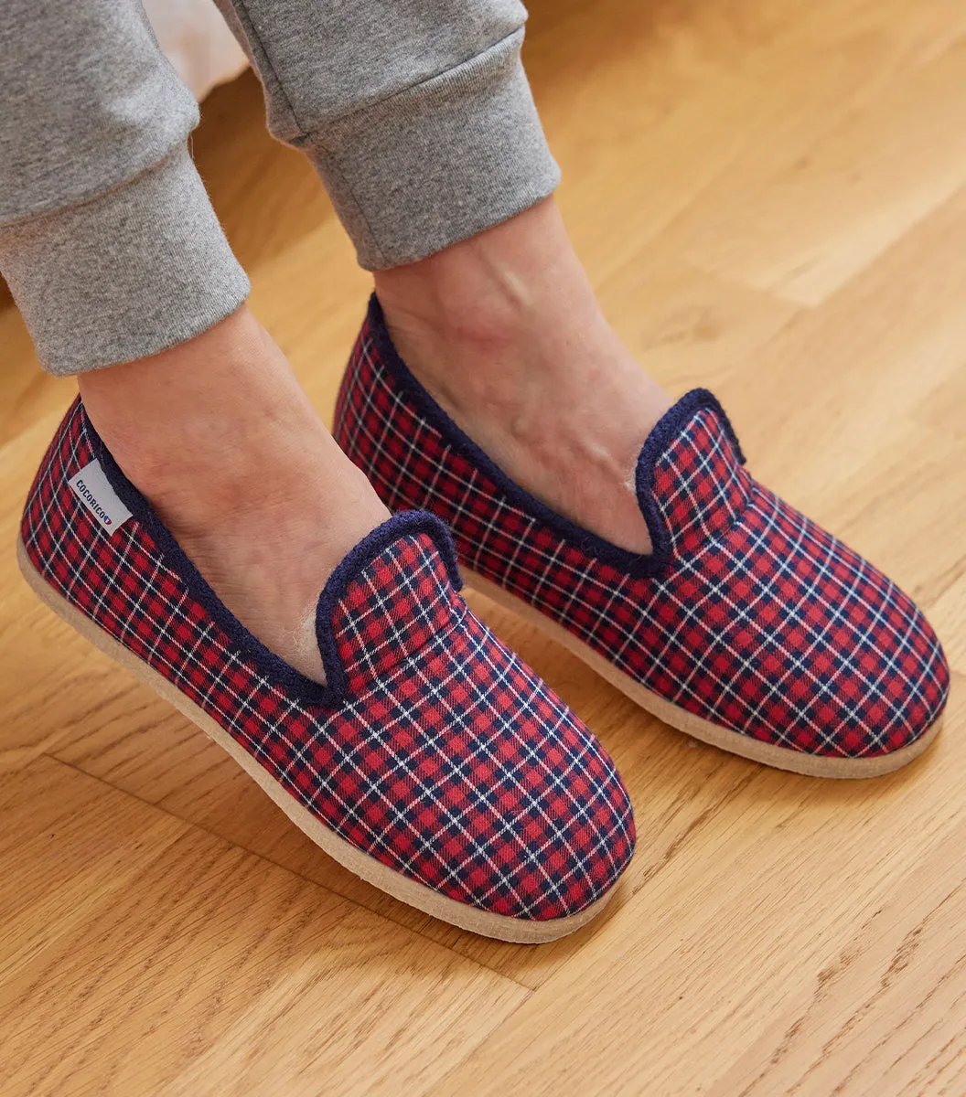 Cocorico Charentaises Femme Tartan feutre laine
