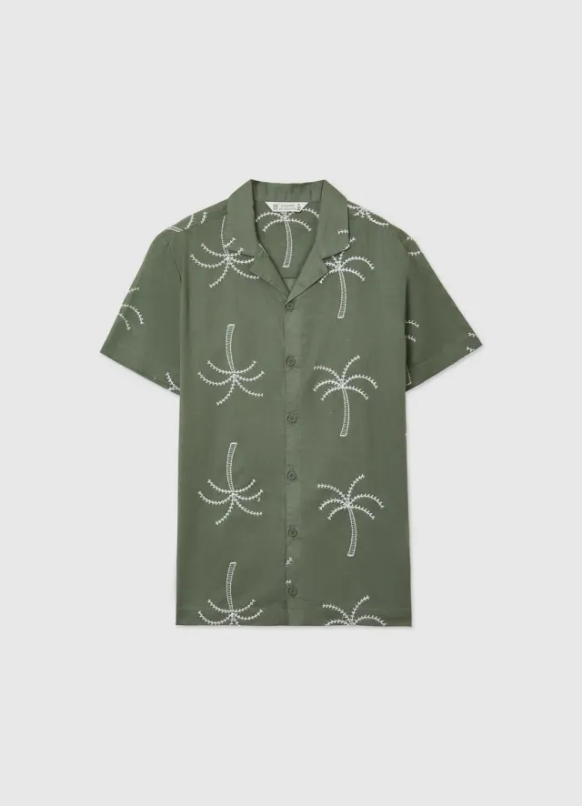 Calliope Chemise Palmiers Garcon Manches Courtes Ete