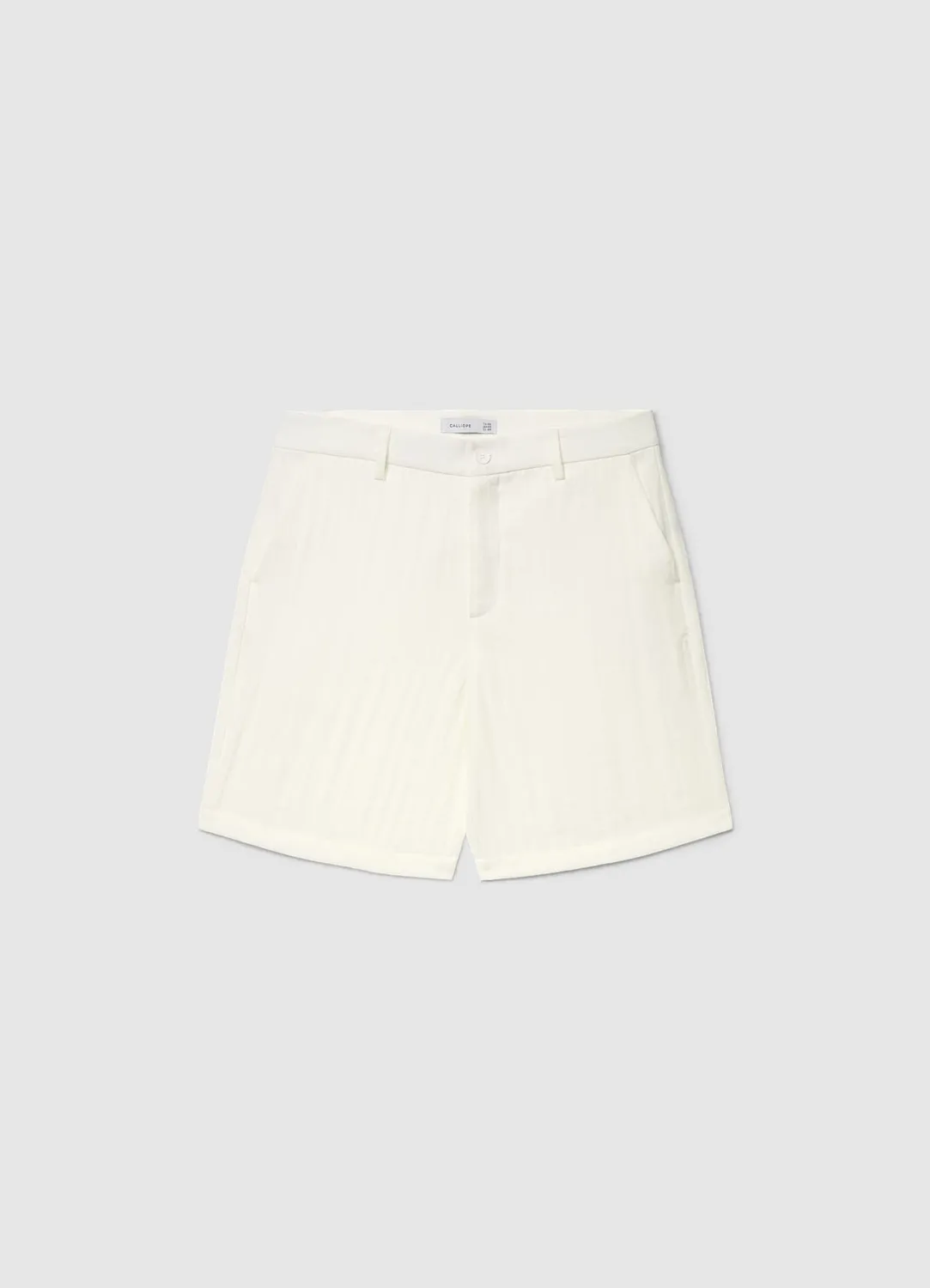 Calliope short chino homme uni effet froissé droit