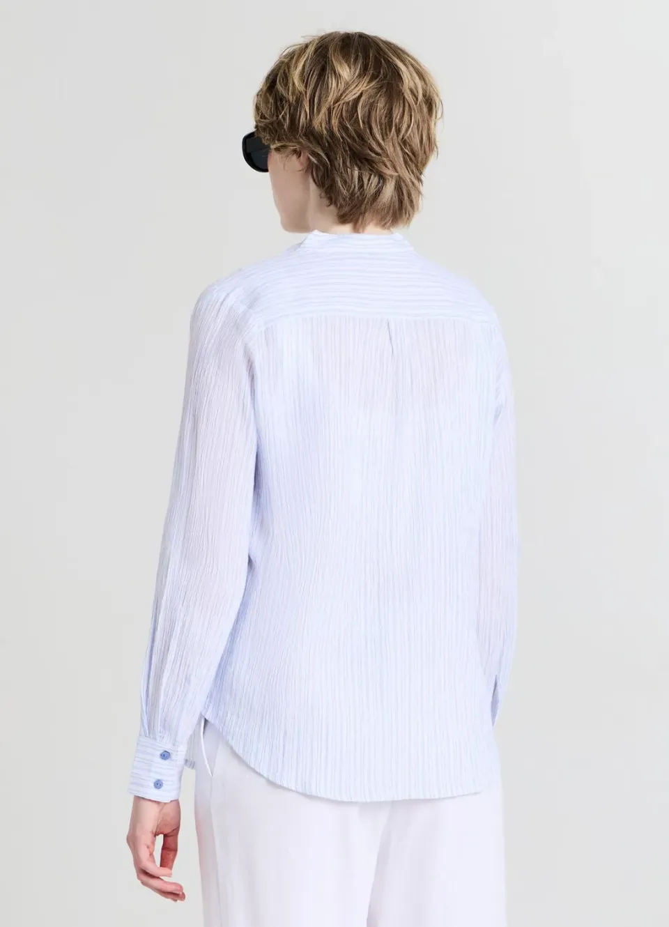Calliope coréenne chemise femme coton rayée