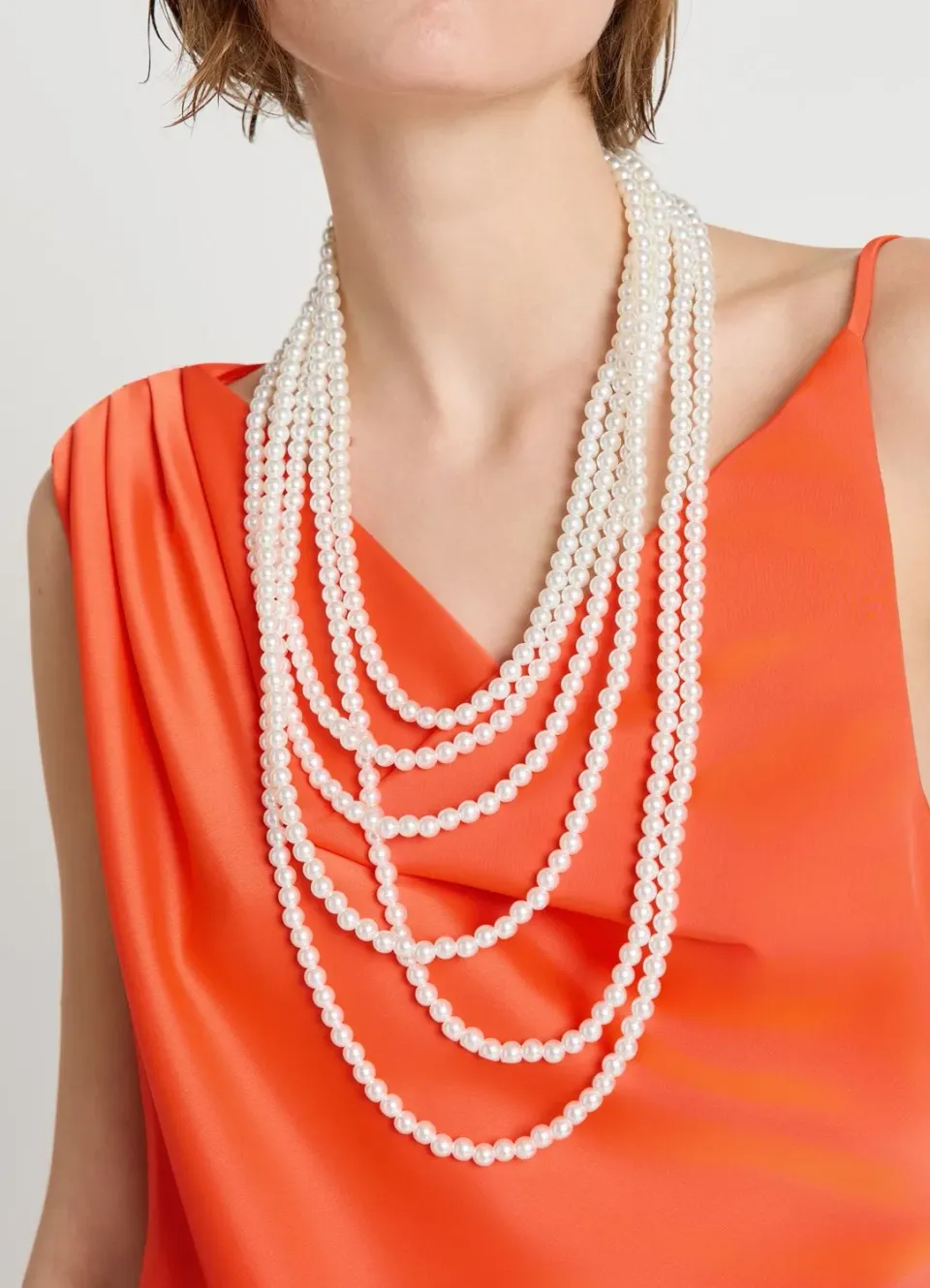 Calliope collier long multilayer perles taille unique