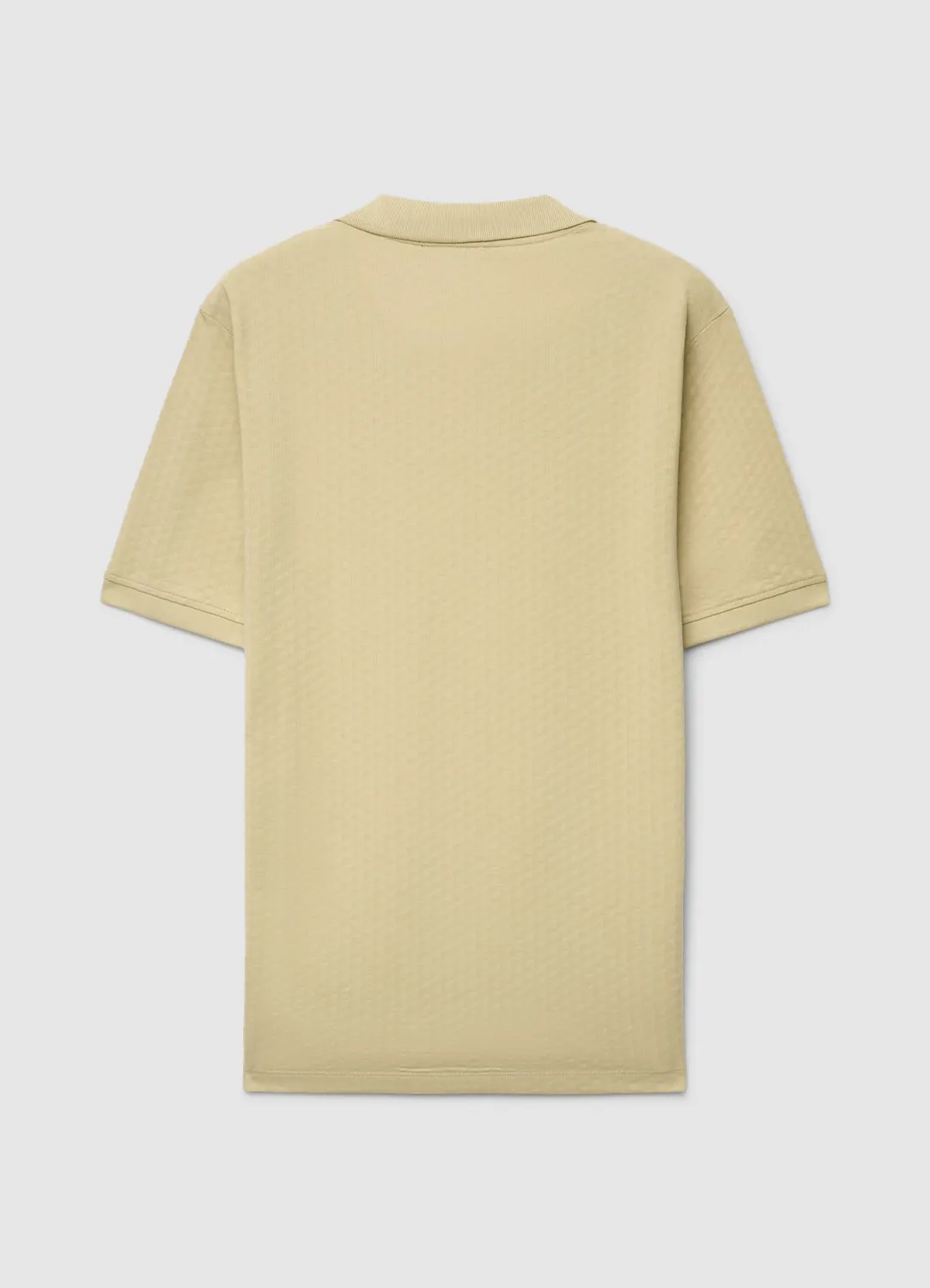 Calliope polo homme col ouvert jacquard uni