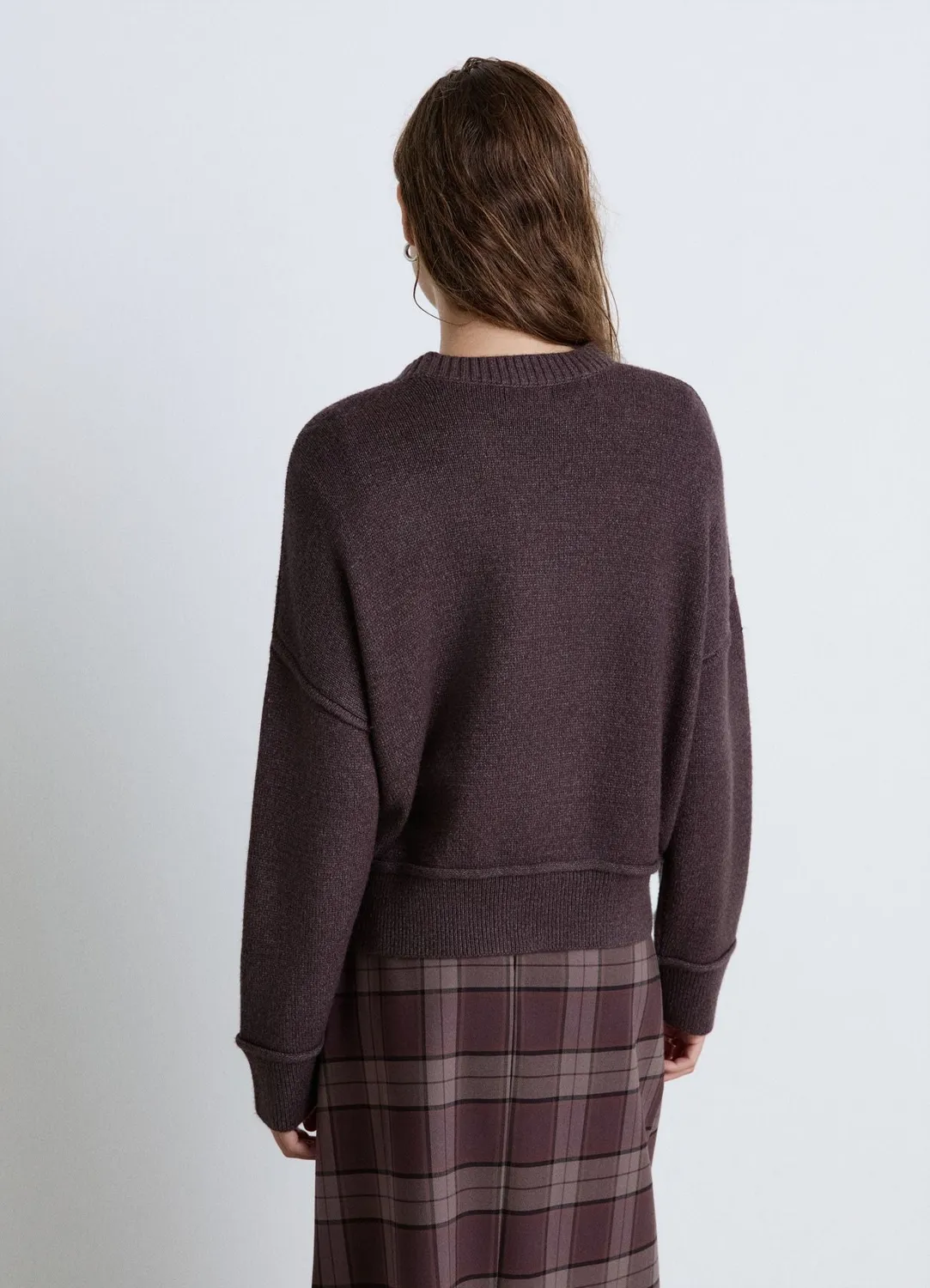 Calliope pull col rond femme manches longues uni