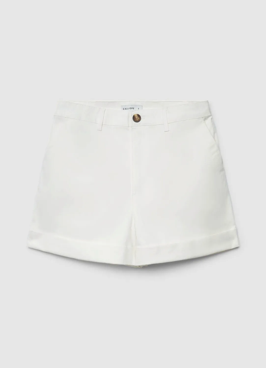 Calliope short chino femme taille haute revers