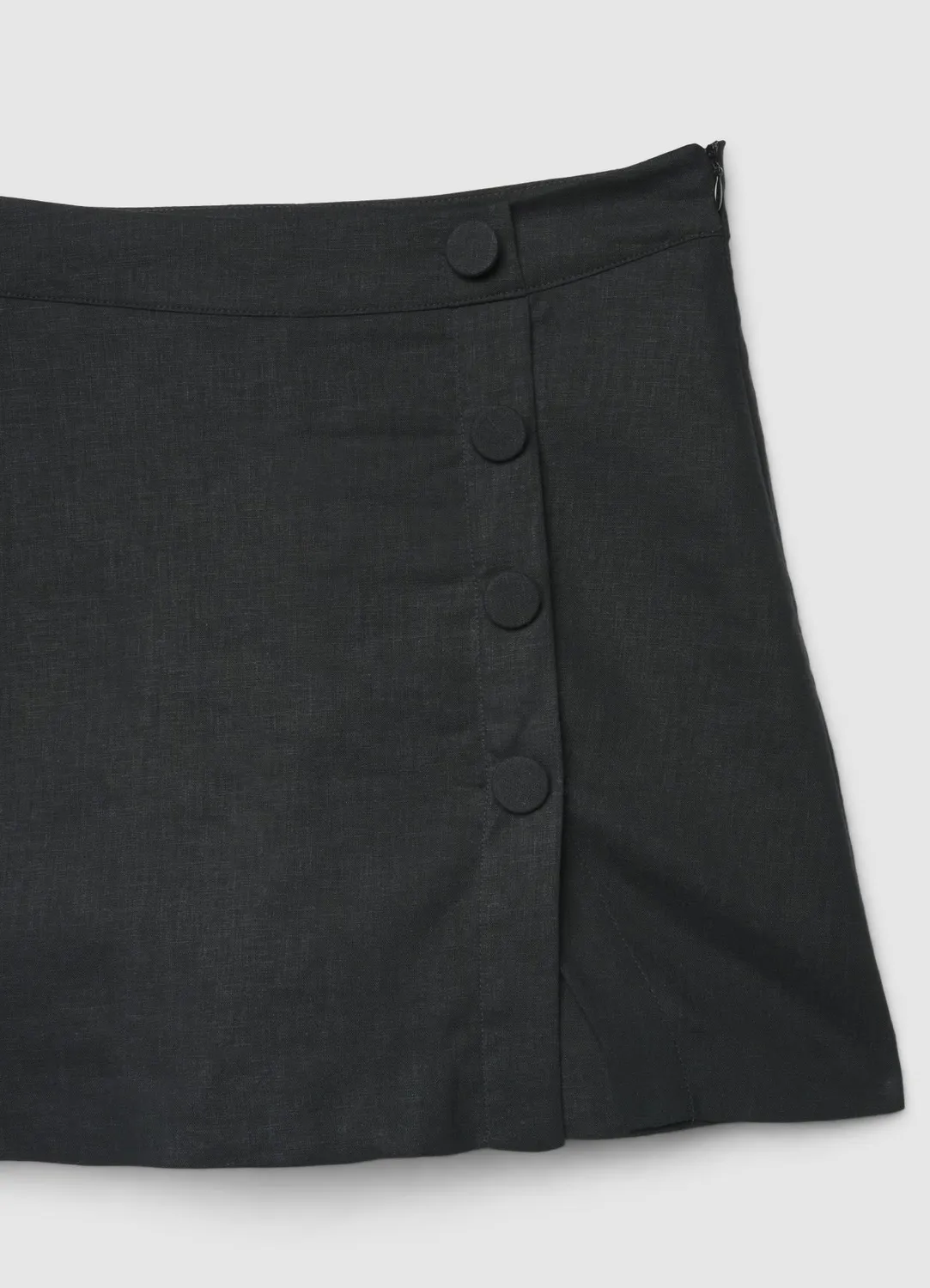 Calliope jupe-short boutons latéraux taille haute
