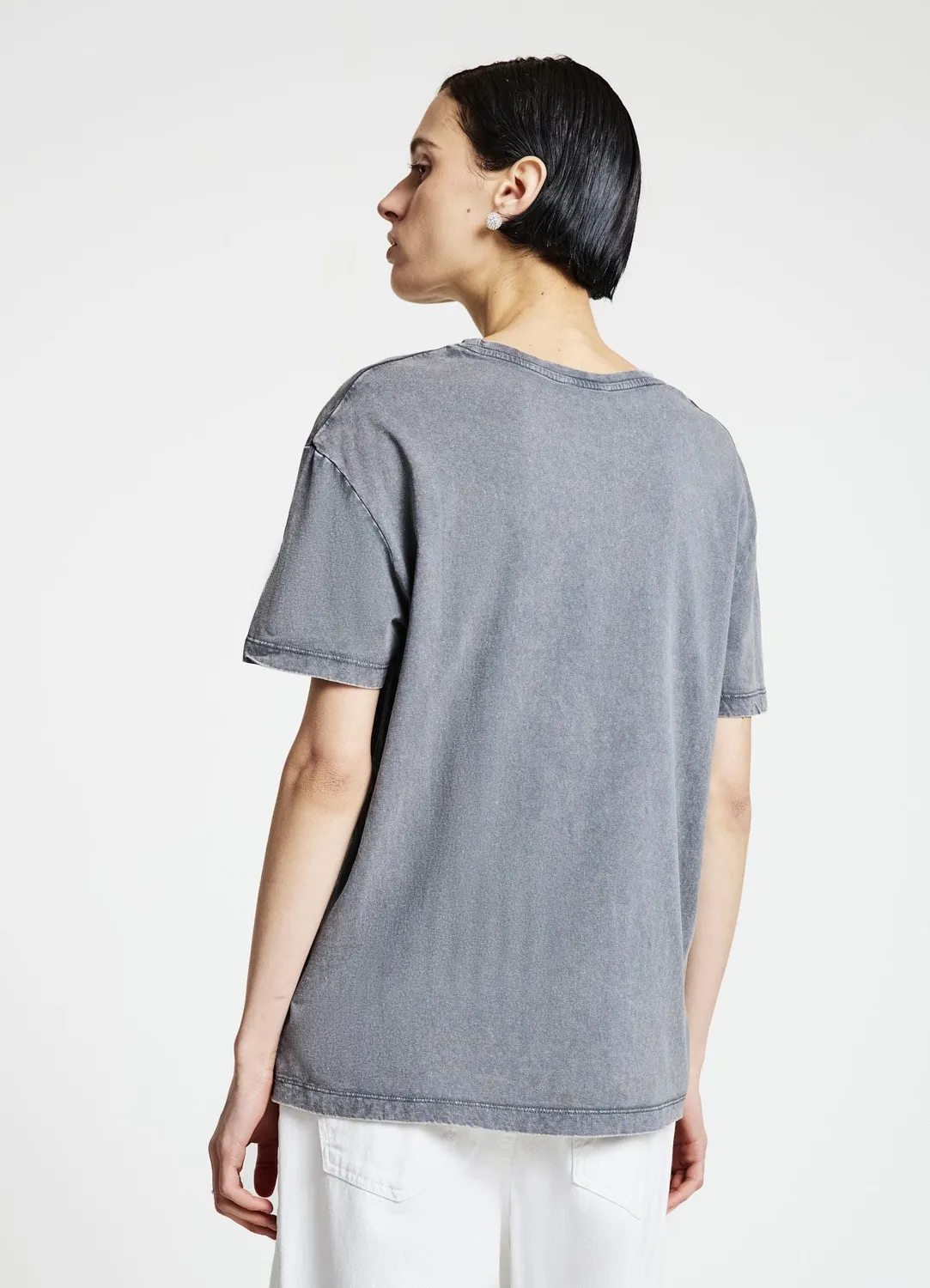 Calliope T-shirt effet délavé strass femme