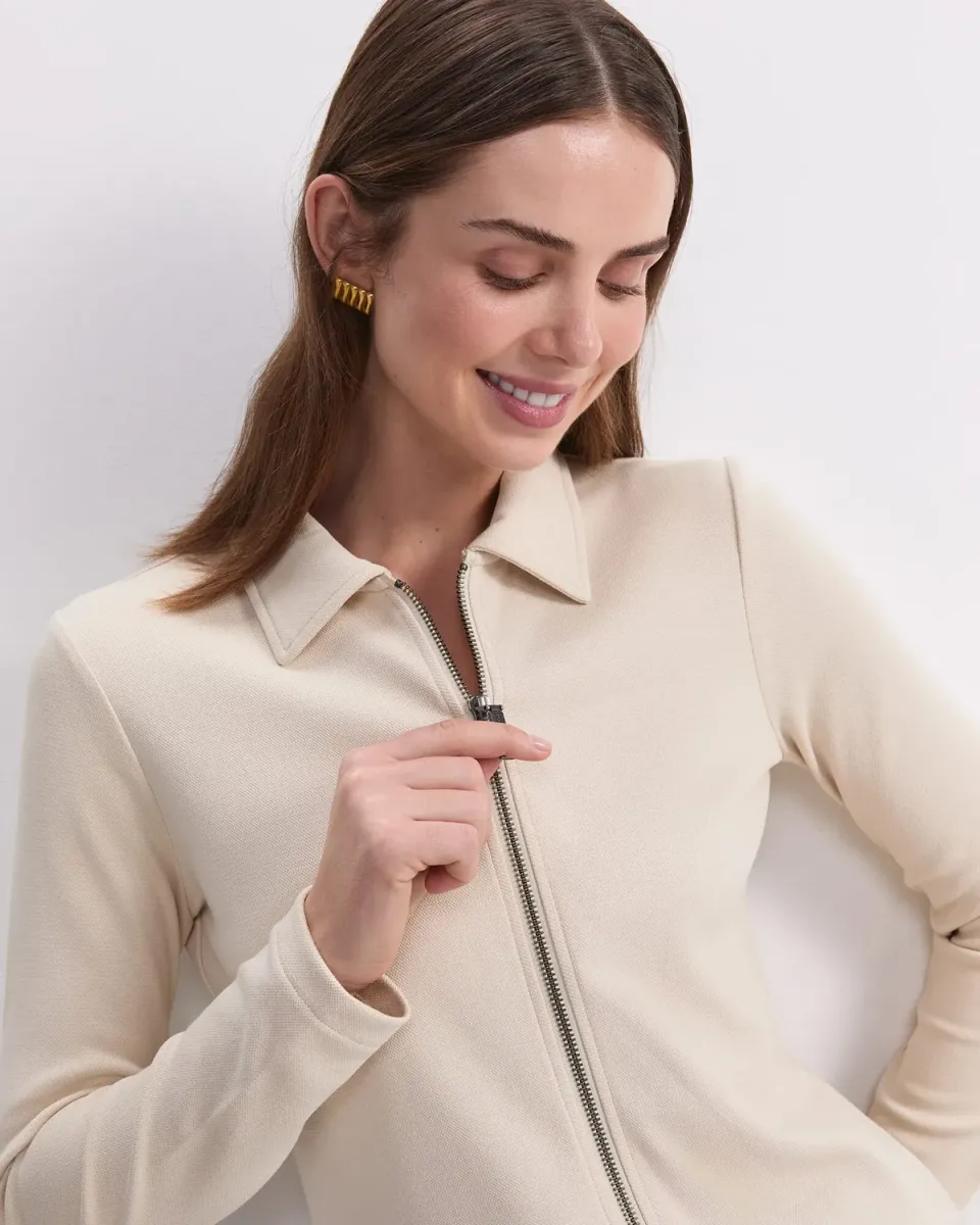 Sportscraft Haut Zippé Femme Manches Longues Ajusté Mi-Hanches