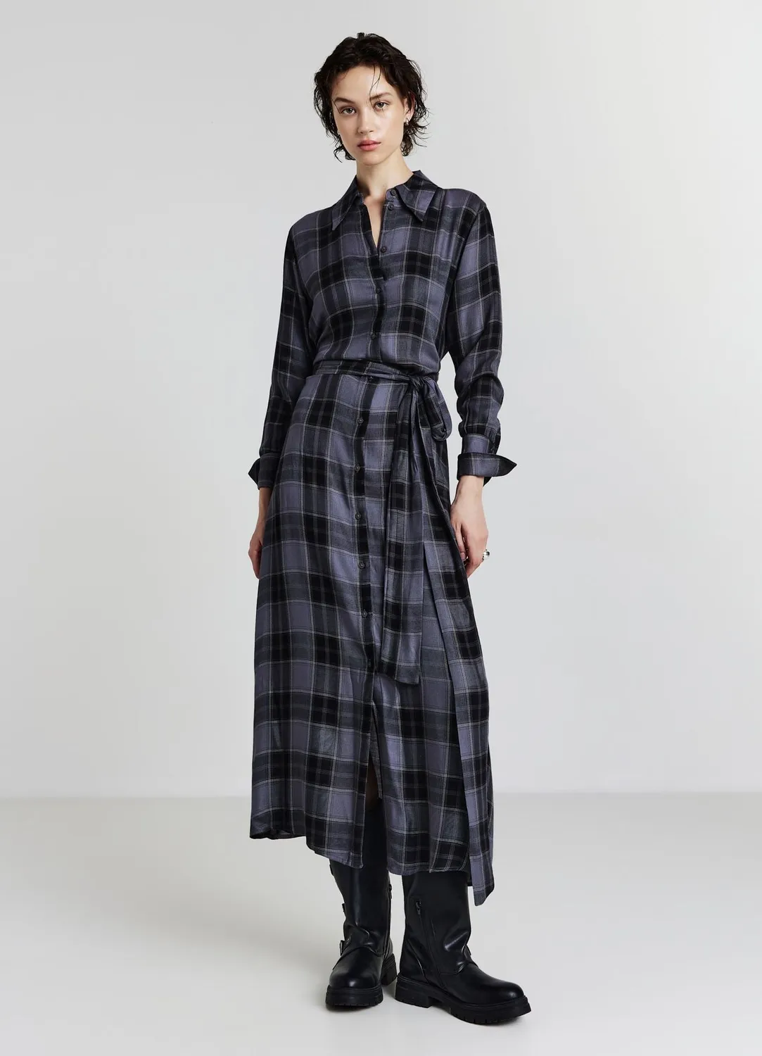 Calliope Atelier robe chemise femme imprimé manches longues