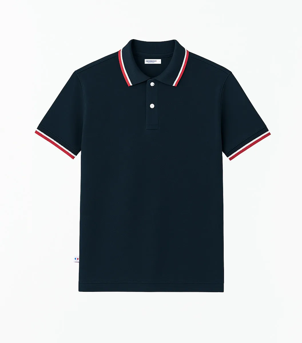 Cocorico Supporter polo homme marine coton
