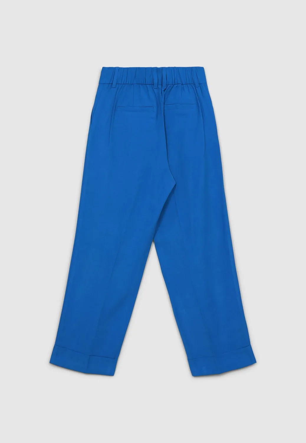 Calliope pantalon classique femme à revers taille élastique