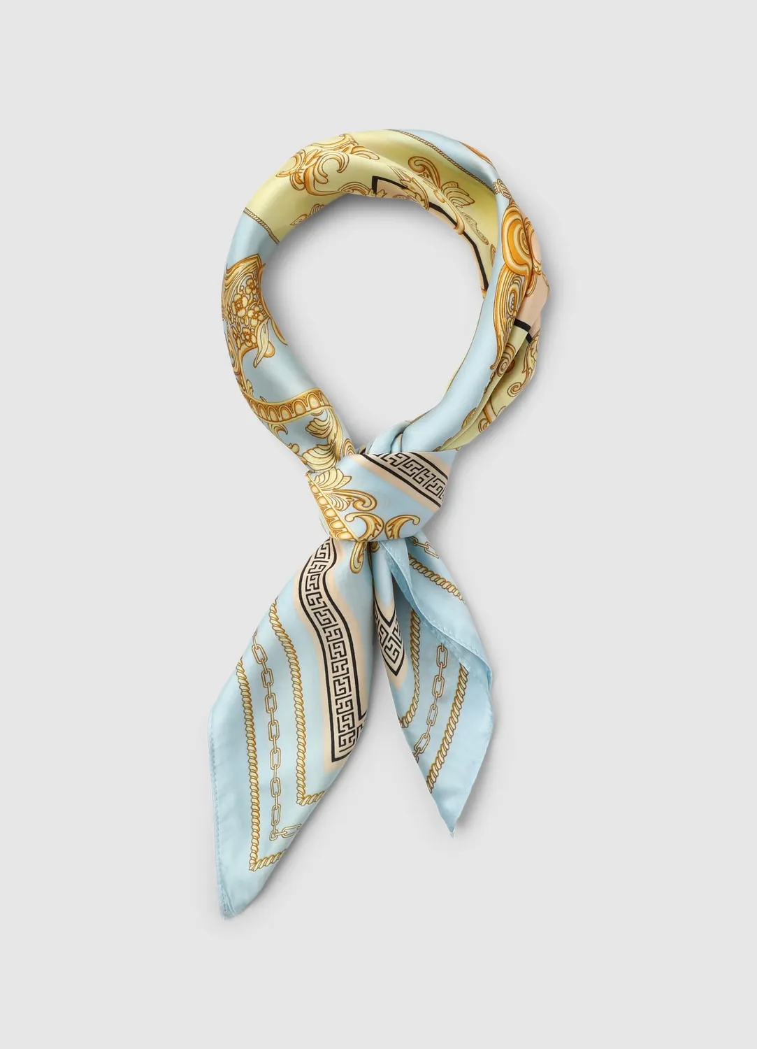 Calliope foulard homme imprimé grec 68x68