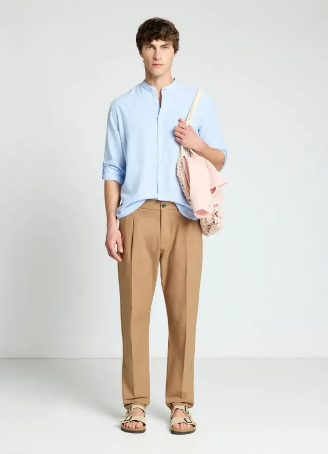 Calliope pantalon homme uni taille elastiquee