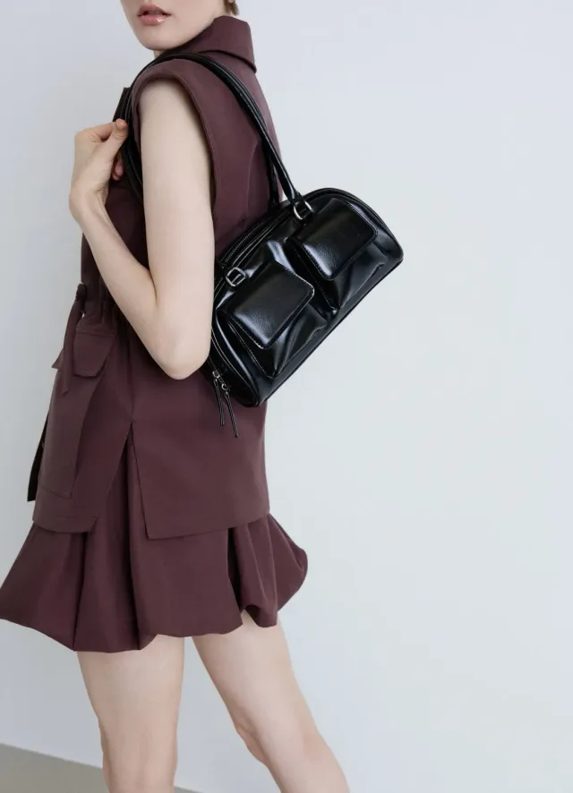 Calliope sac bowling femme poches unie bureau