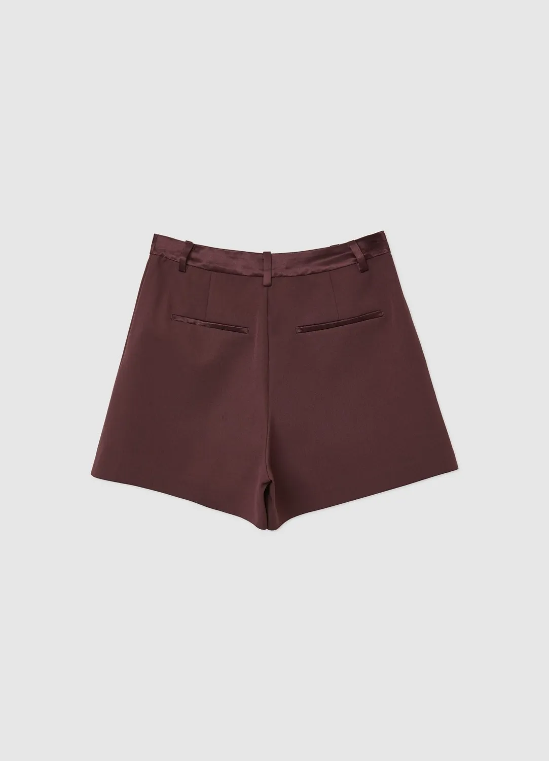Calliope short habillé femme taille haute ceinture satinée